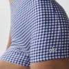 3" Airlift Gingham – eleganckie High-Waist szorty – granatowa kratka
