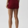 4" Bezszwowe szorty z modalu z prążkowanym wzorem i High-Waist – kolor Summer Romance Red