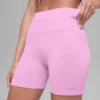 5" Bezszwowe, prążkowane szorty Favorite – Candy Heart Pink