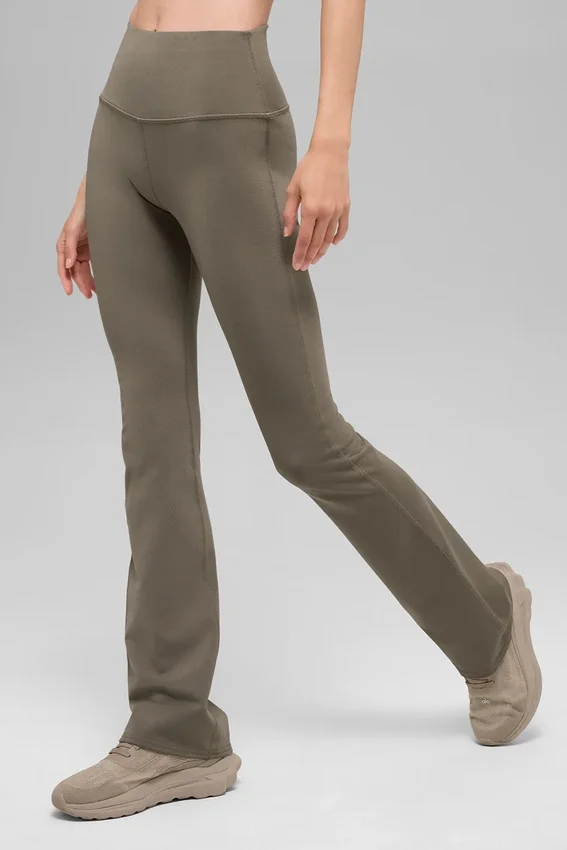 Airbrush High-Waist Bootcut Legging – jasny kolor kakaowy