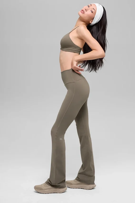Airbrush High-Waist Bootcut Legging – jasny kolor kakaowy