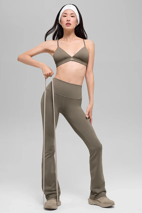 Airbrush High-Waist Bootcut Legging – jasny kolor kakaowy