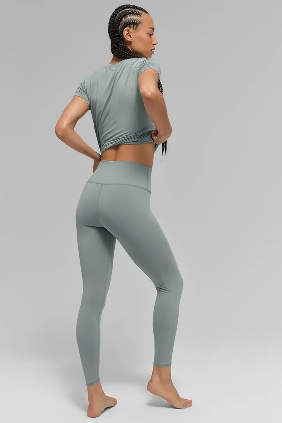 Airbrush Legging High-Waist o długości 7/8 – Lunar Grey
