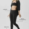 Airbrush Legging z niskim stanem – czarne