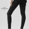 Airbrush Legging z średnim stanem – czarne
