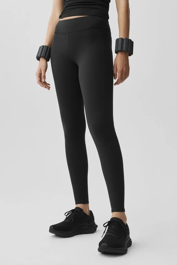 Airbrush Legging z średnim stanem – czarne