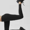 Airbrush Legging z średnim stanem – czarne