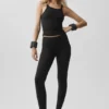 Airbrush Legging z średnim stanem – czarne