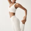 Airbrush Legging z wysokim stanem – kolor kości słoniowej