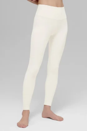 Airbrush Legging z wysokim stanem – kolor kości słoniowej
