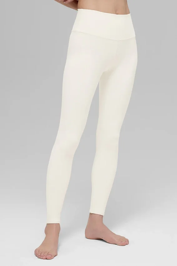 Airbrush Legging z wysokim stanem – kolor kości słoniowej