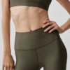 Airlift Legging High-Waist 7/8 – kolor drzewa oliwnego