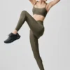 Airlift Legging High-Waist 7/8 – kolor drzewa oliwnego