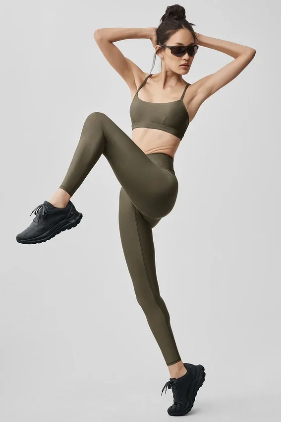 Airlift Legging High-Waist 7/8 – kolor drzewa oliwnego