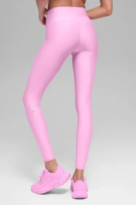 Airlift Legging High-Waist 7/8 – różowe z motywem serduszek
