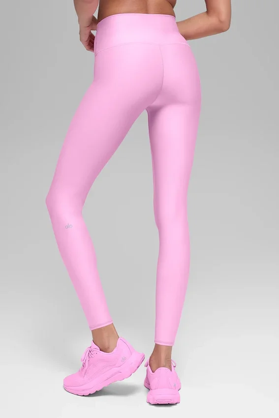 Airlift Legging High-Waist 7/8 – różowe z motywem serduszek