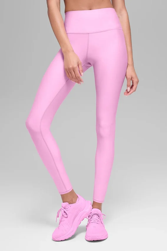 Airlift Legging High-Waist 7/8 – różowe z motywem serduszek