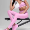 Airlift Legging High-Waist 7/8 – różowe z motywem serduszek