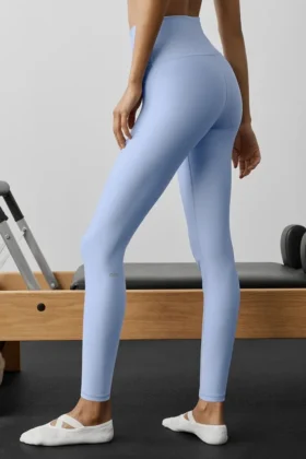 Airlift Legging z High-Waist, długość 7/8 – jasnoniebieski Provence