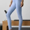 Airlift Legging z High-Waist, długość 7/8 – jasnoniebieski Provence