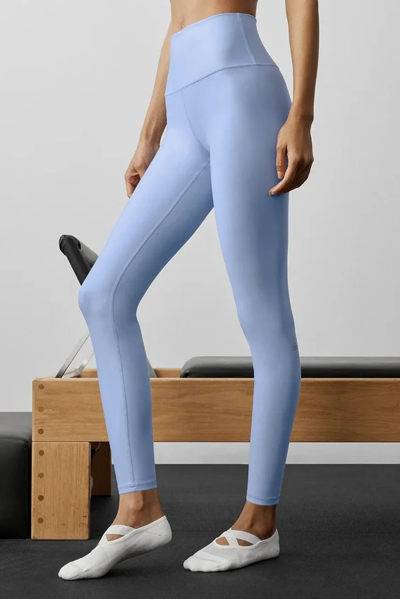 Airlift Legging z High-Waist, długość 7/8 – jasnoniebieski Provence