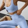 Airlift Legging z High-Waist, długość 7/8 – jasnoniebieski Provence