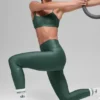 Airlift Legging z High-Waist, długość 7/8 – kolor zielony koniczyny