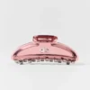 Akrylowa spinka typu „claw” z efektem iluzji – Vintage Pink/Chrome