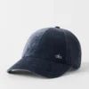 Aksamitna czapka Off-Duty – granatowa