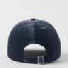 Aksamitna czapka Off-Duty – granatowa
