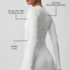 Alo Softsculpt Precision z długim rękawem – biały