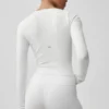 Alo Softsculpt Precision z długim rękawem – biały