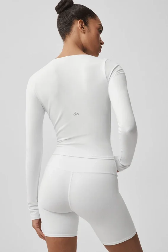 Alo Softsculpt Precision z długim rękawem – biały