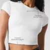 Alosoft Crop Finesse z krótkim rękawem – biały
