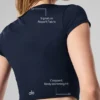 Alosoft Crop Finesse z krótkim rękawem – granatowy