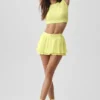 Alosoft Crop Finesse z krótkim rękawem – kolor „Sunshine”