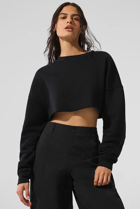 Bardzo krótki sweter – czarny