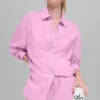 Bawełniana koszula z guzikami i długim rękawem „Real Deal” – kolor Candy Heart Pink