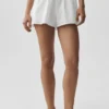 Bawełniane High-Waist Real Deal szorty – białe