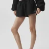 Bawełniane High-Waist szorty „Real Deal” – czarne