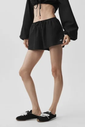 Bawełniane High-Waist szorty „Real Deal” – czarne