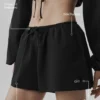 Bawełniane High-Waist szorty „Real Deal” – czarne