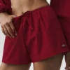 Bawełniane High-Waist Szorty „Real Deal” – kolor Summer Romance Red