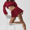 Bawełniane High-Waist Szorty „Real Deal” – kolor Summer Romance Red