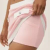 Bawełniano-kaszmirowa spódnica High-Waist capri „Dream” – słoneczny róż/biały