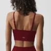 Bezszwowa braletka z modalu z prążkowanym wzorem „Delight” – kolor Summer Romance Red