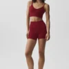 Bezszwowa braletka z modalu z prążkowanym wzorem „Delight” – kolor Summer Romance Red