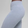 Bezszwowe High-Waist legginsy w dwa odcienie z prążkowanym materiałem – Winter Frost Heather