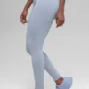 Bezszwowe High-Waist legginsy w dwa odcienie z prążkowanym materiałem – Winter Frost Heather