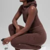 Bezszwowe High-Waist legginsy w dwóch odcieniach – Brownstone Heather